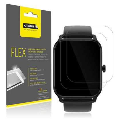 2x Screen Protector for IFMDA 1.8 Zoll Smartwatch Protective Film covers 100%