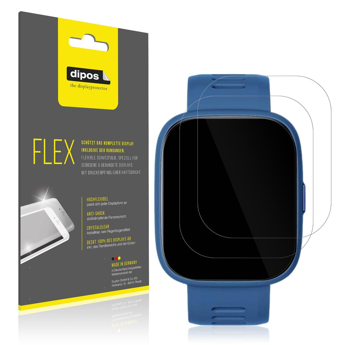 2x Screen Protector for BiggerFive Smartwatch Kinder Protective Film covers