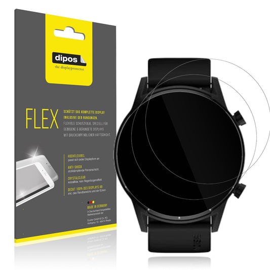 2x Screen Protector for Tecno Watch Pro 2 Protective Film covers 100% dipos Flex