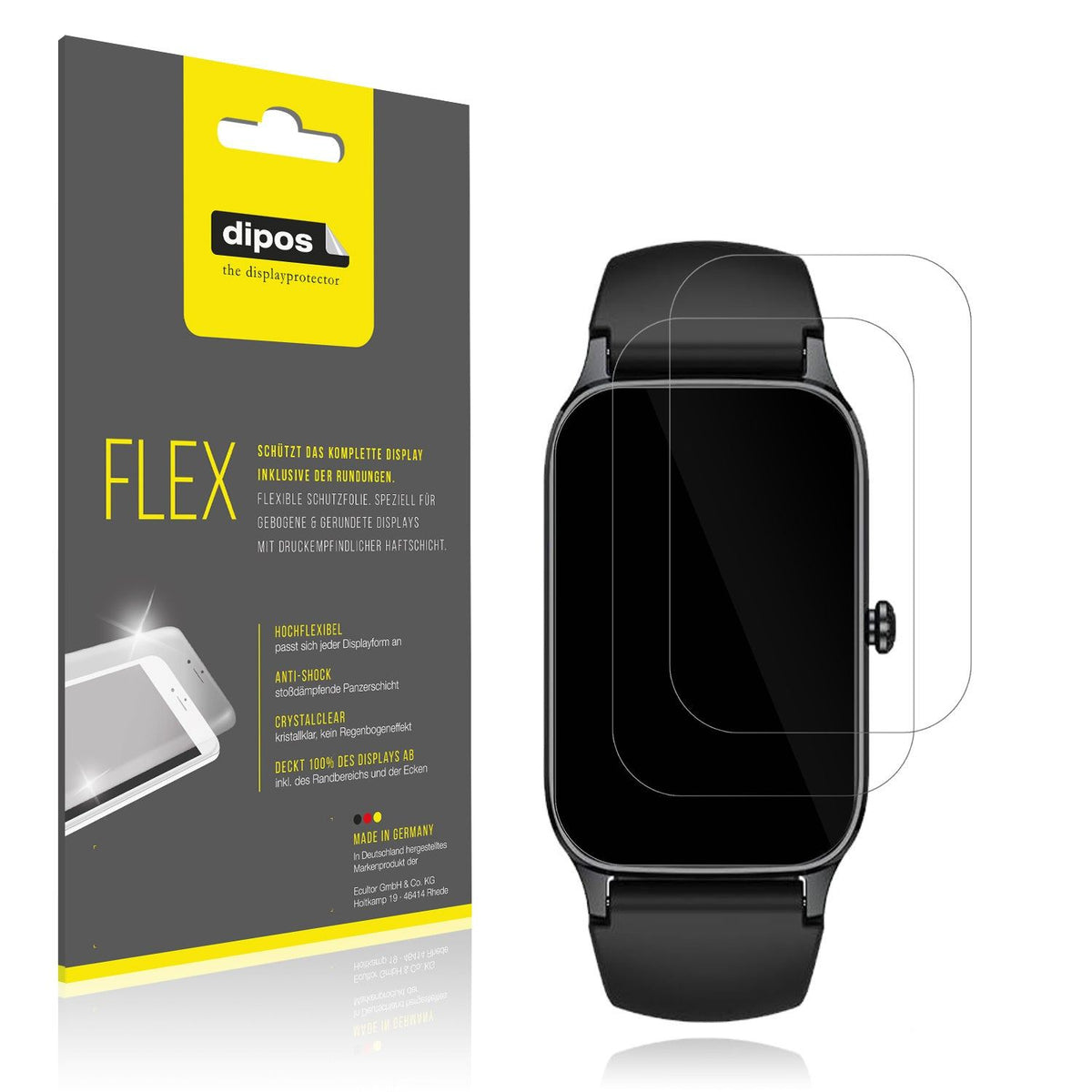 2x Screen Protector for Dyurwa P97 1.57 Zoll Protective Film covers 100% dipos