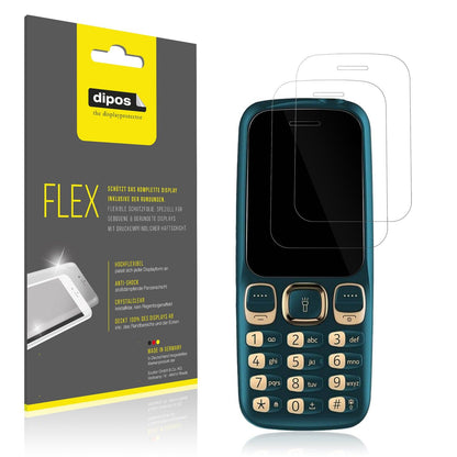 2x Screen Protector for Cellecor R4 Protective Film covers 100% dipos Flex