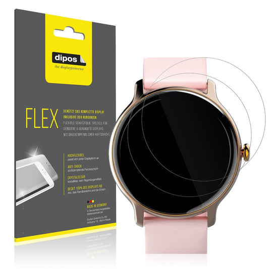 2x Screen Protector for Hama 4910 Smartwatch Protective Film covers 100% dipos