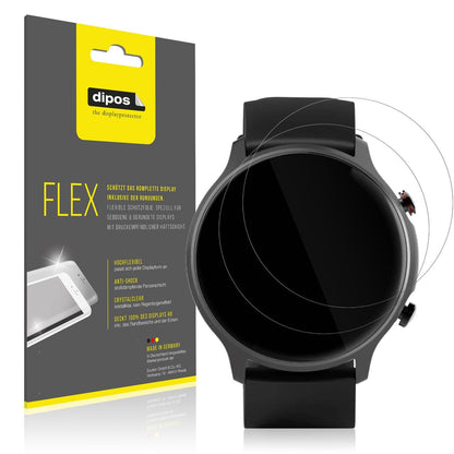2x Screen Protector for Hama 6910 Smartwatch Protective Film covers 100% dipos