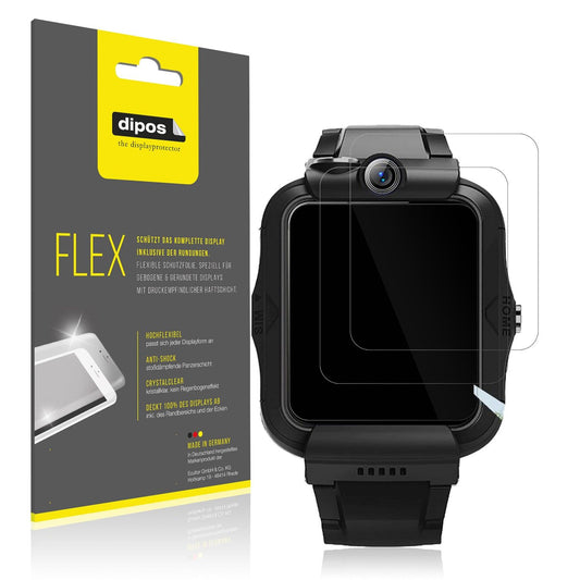 2x Screen Protector for DDIOYIUR Kinder Smartwatch Protective Film covers 100%