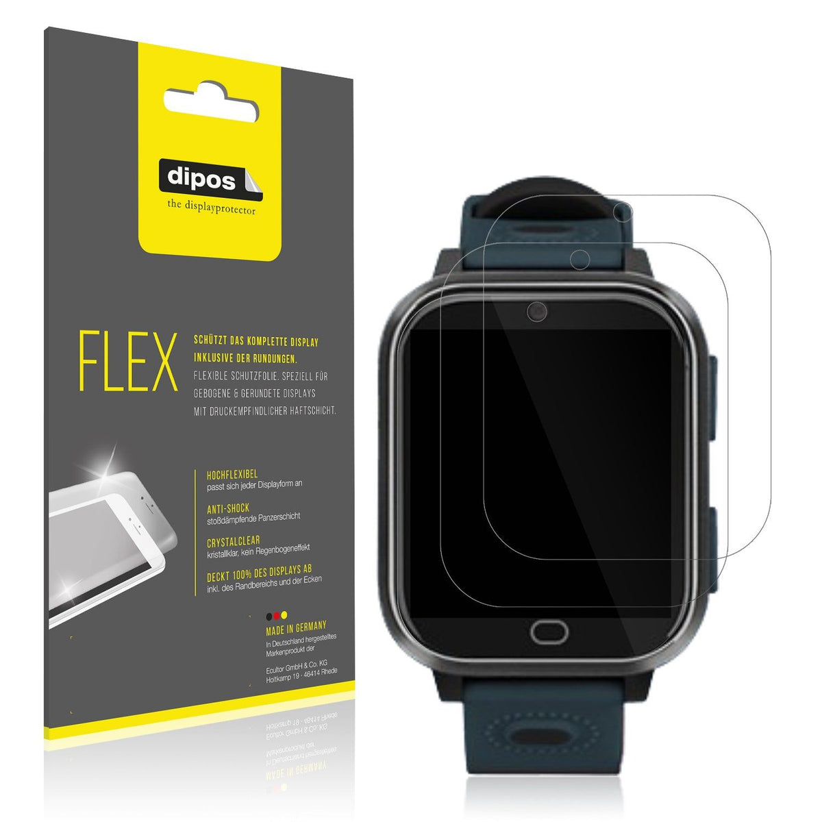 2x Screen Protector for Noctiluxia K18FH Kinder Smartwatch Protective Film