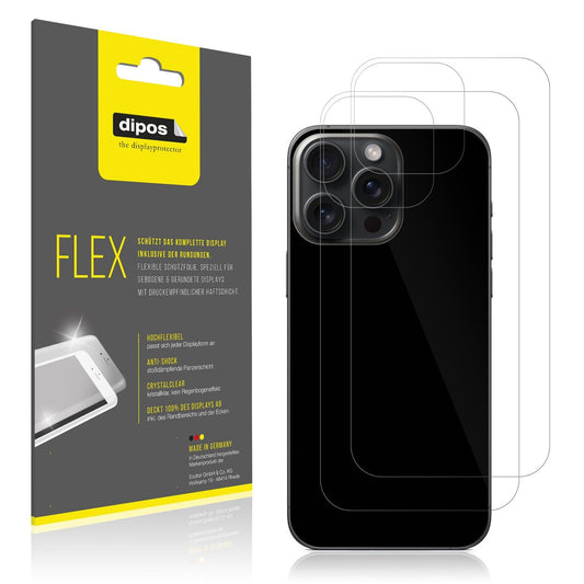 2x Screen Protector for Apple iPhone 15 Pro Max Rückseite Protective Film