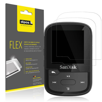 2x Screen Protector for SanDisk Clip Sport Plus Protective Film covers 100%
