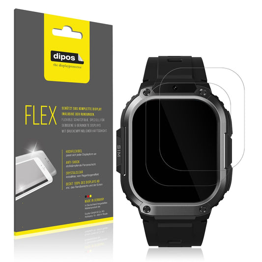 2x Screen Protector for Zeblaze Thor SQ Protective Film covers 100% dipos Flex