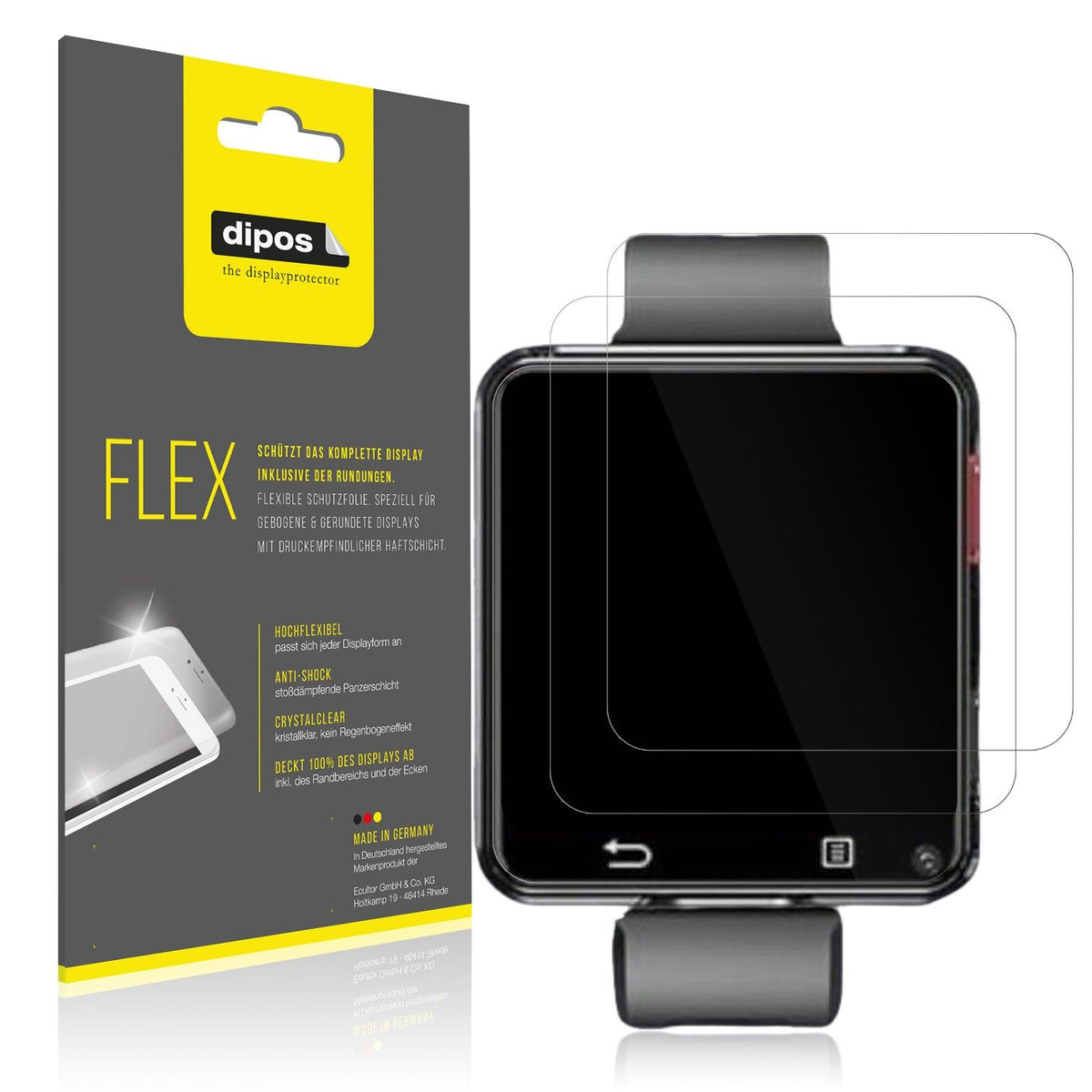 2x Screen Protector for AIEK 4G Smartwatch 2.64 Zoll Protective Film covers