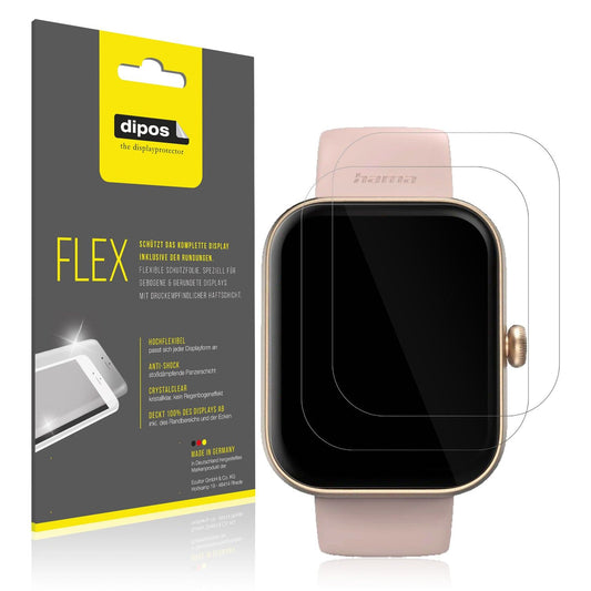 2x Screen Protector for Hama 5000 Smartwatch Protective Film covers 100% dipos