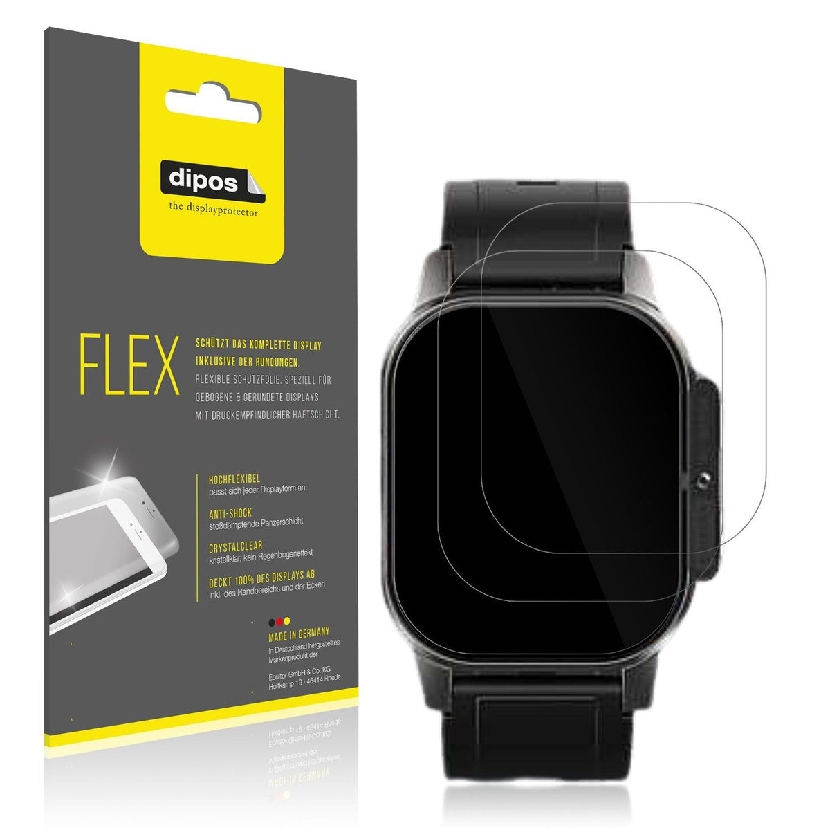 2x Screen Protector for RAYOFI DM62 Protective Film covers 100% dipos Flex