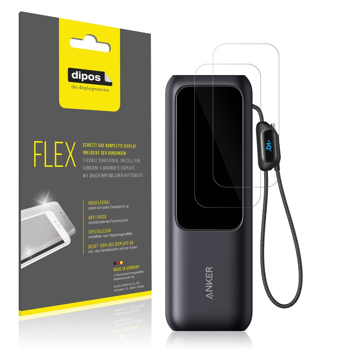 2x Screen Protector for Anker A1695 Laptop Powerbank Protective Film covers