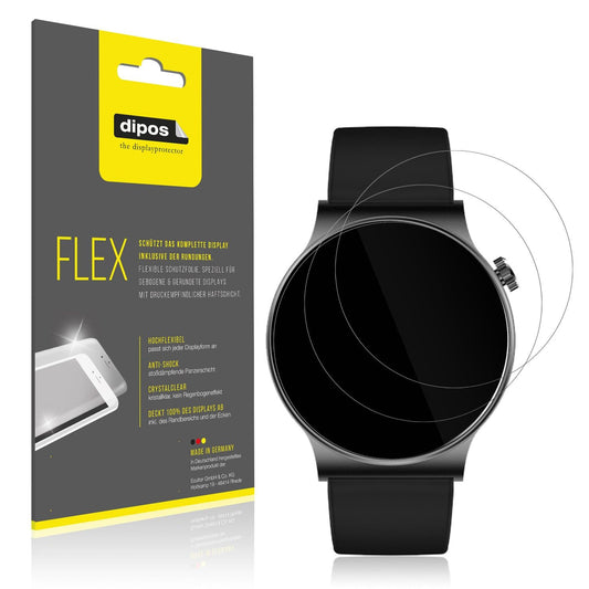 2x Screen Protector for OOQE Watch CS PRO Protective Film covers 100% dipos Flex