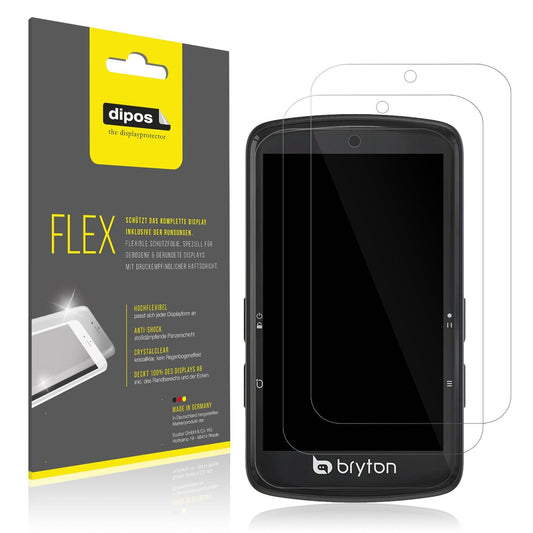 2x Screen Protector for Bryton Rider S810 Protective Film covers 100% dipos Flex
