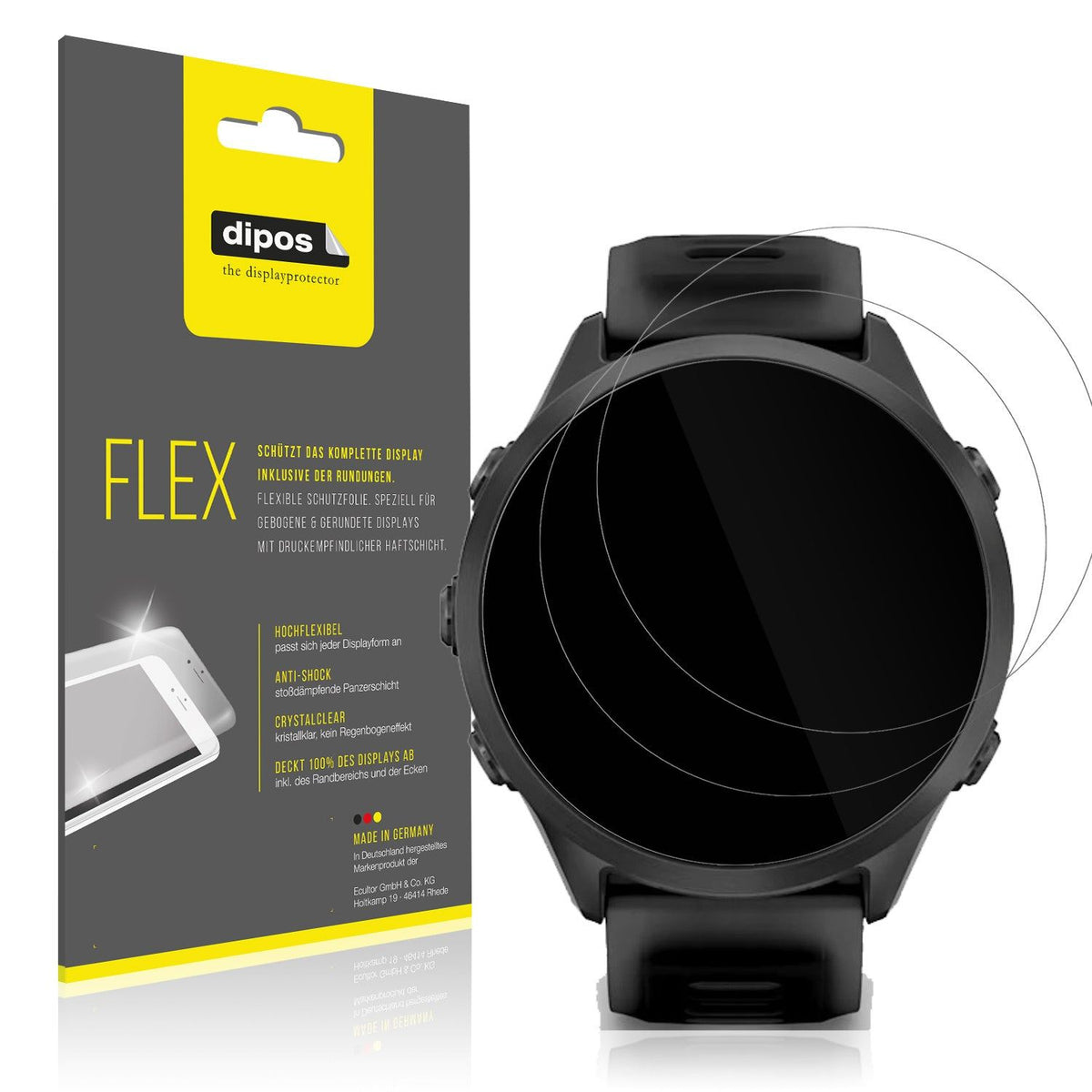 2x Screen Protector for Garmin Forerunner 570 42mm Protective Film covers 100%