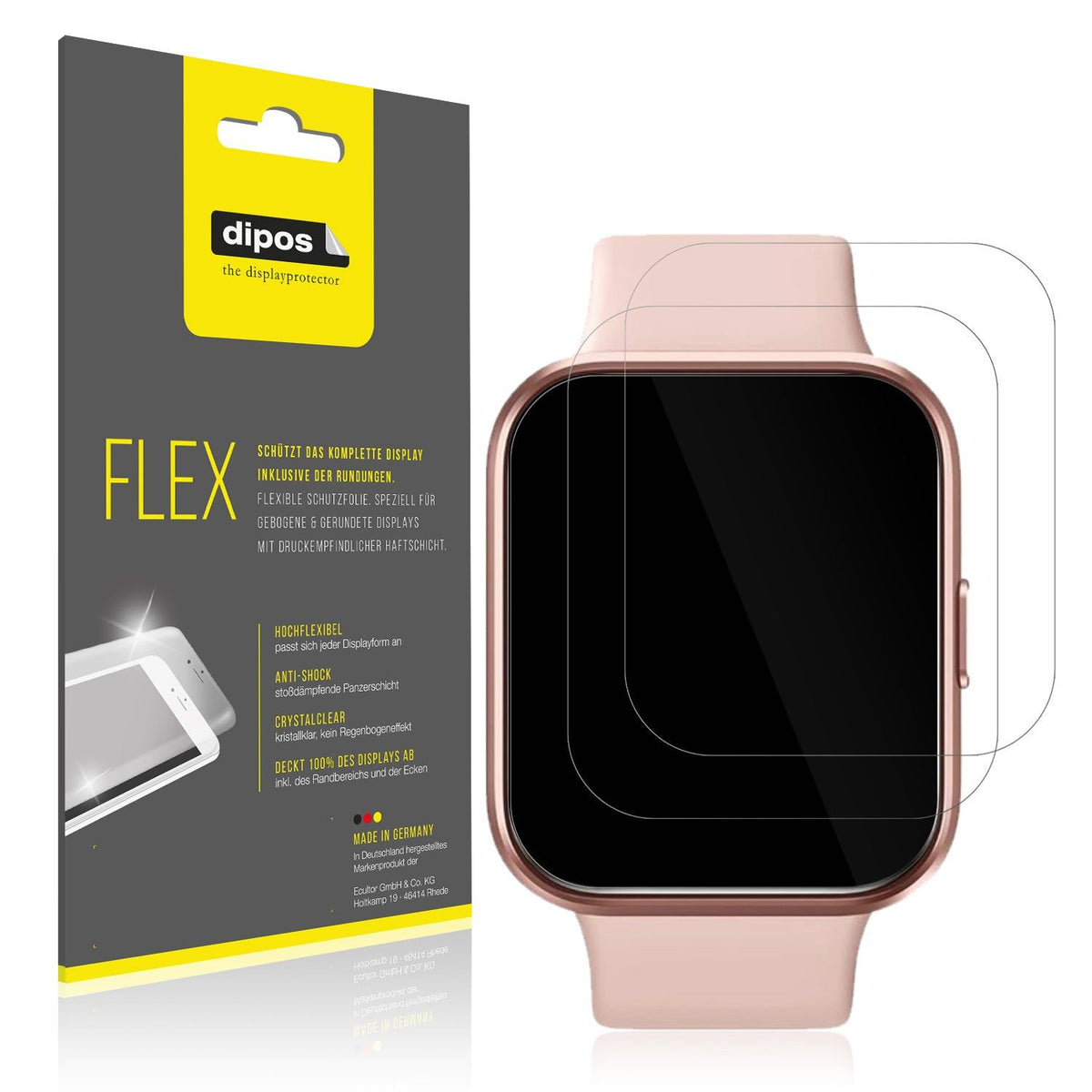 2x Screen Protector for Aeac ID208 Plus 1.7 Zoll Protective Film covers 100%