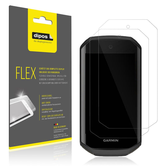 2x Screen Protector for Garmin Edge 1050 Protective Film covers 100% dipos Flex