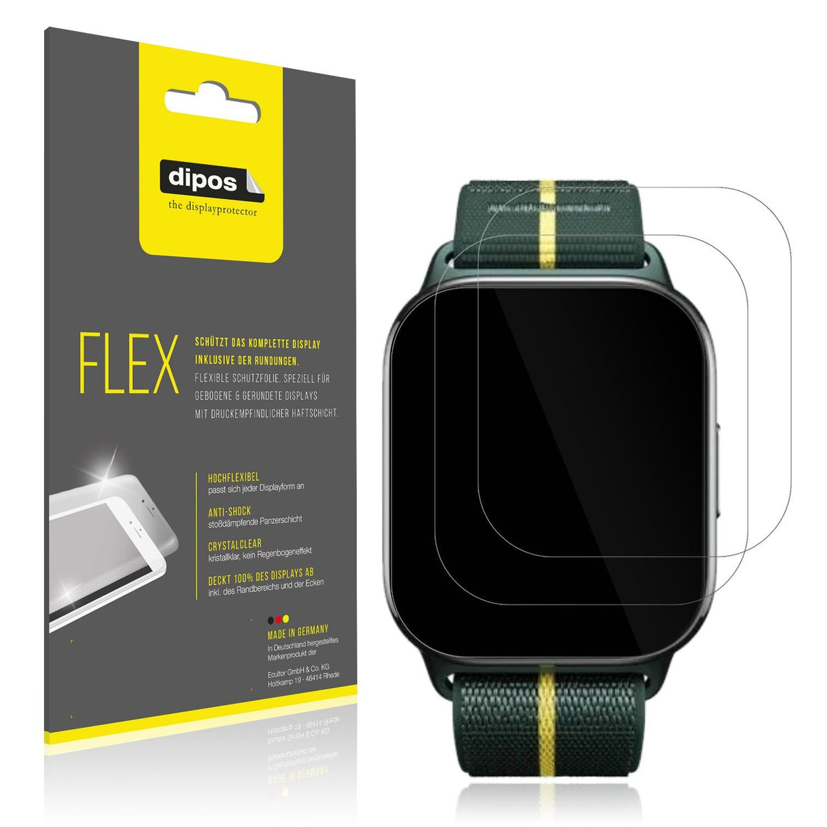 2x Screen Protector for Motorola Moto Watch Fit 1.9 Zoll Protective Film covers
