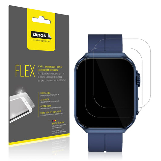 2x Screen Protector for Marsyu 1.56 Zoll Protective Film covers 100% dipos Flex