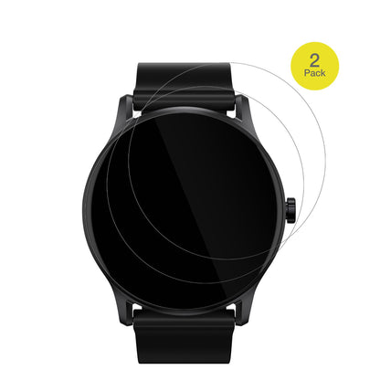 HaylouGS Smartwatch mit aufgebrachter dipos Displayschutzfolie, glasklare Darstellung ohne Einschränkungen