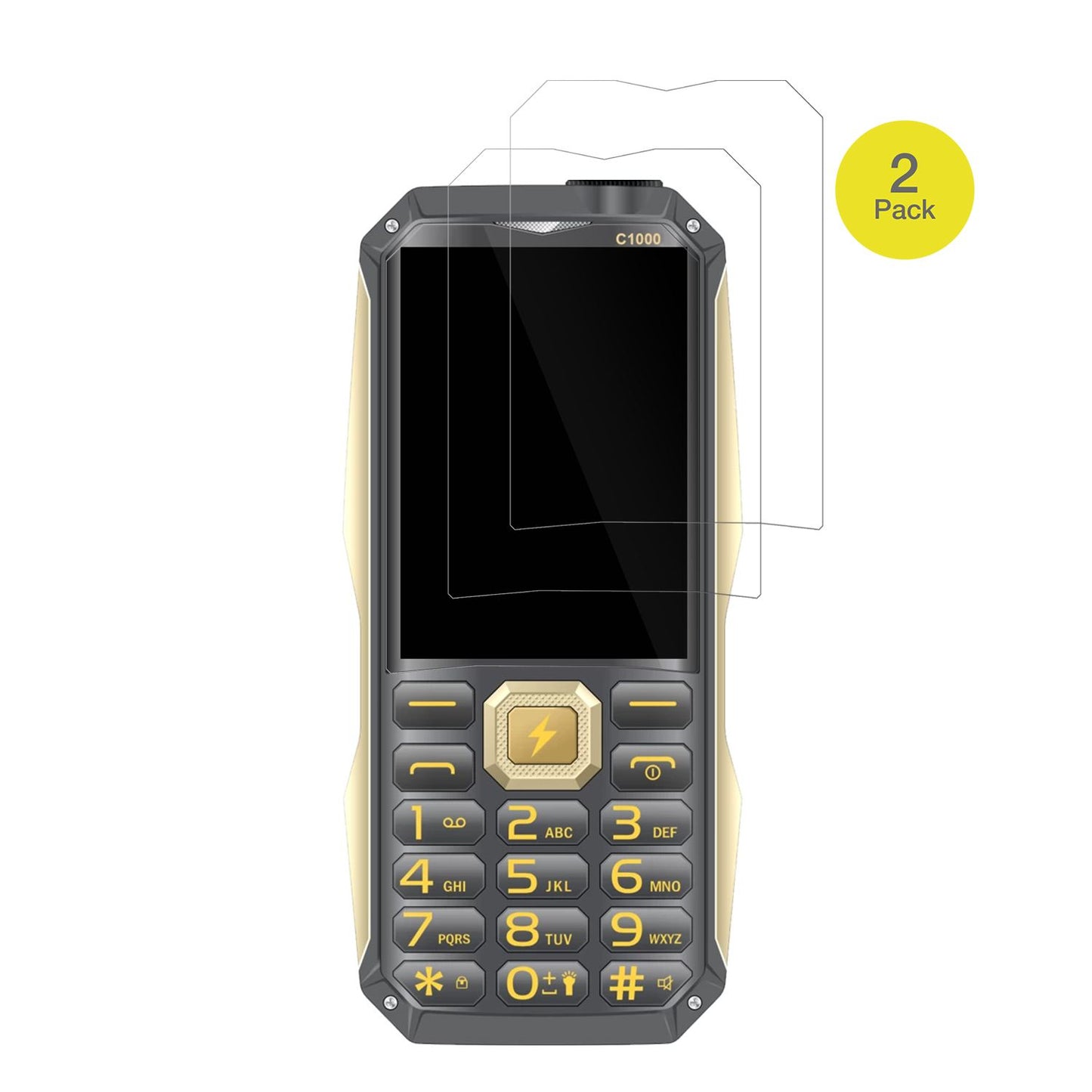2x Screen Protector for Cellecor C1000 Protective Film covers 100% dipos Flex