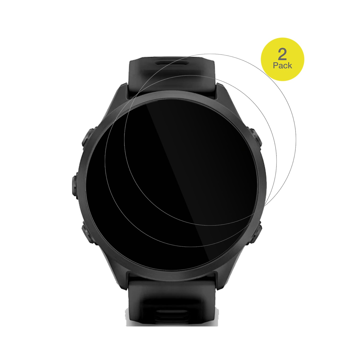 2x 3D Full Cover Schutzfolie für Garmin Forerunner 570 47mm