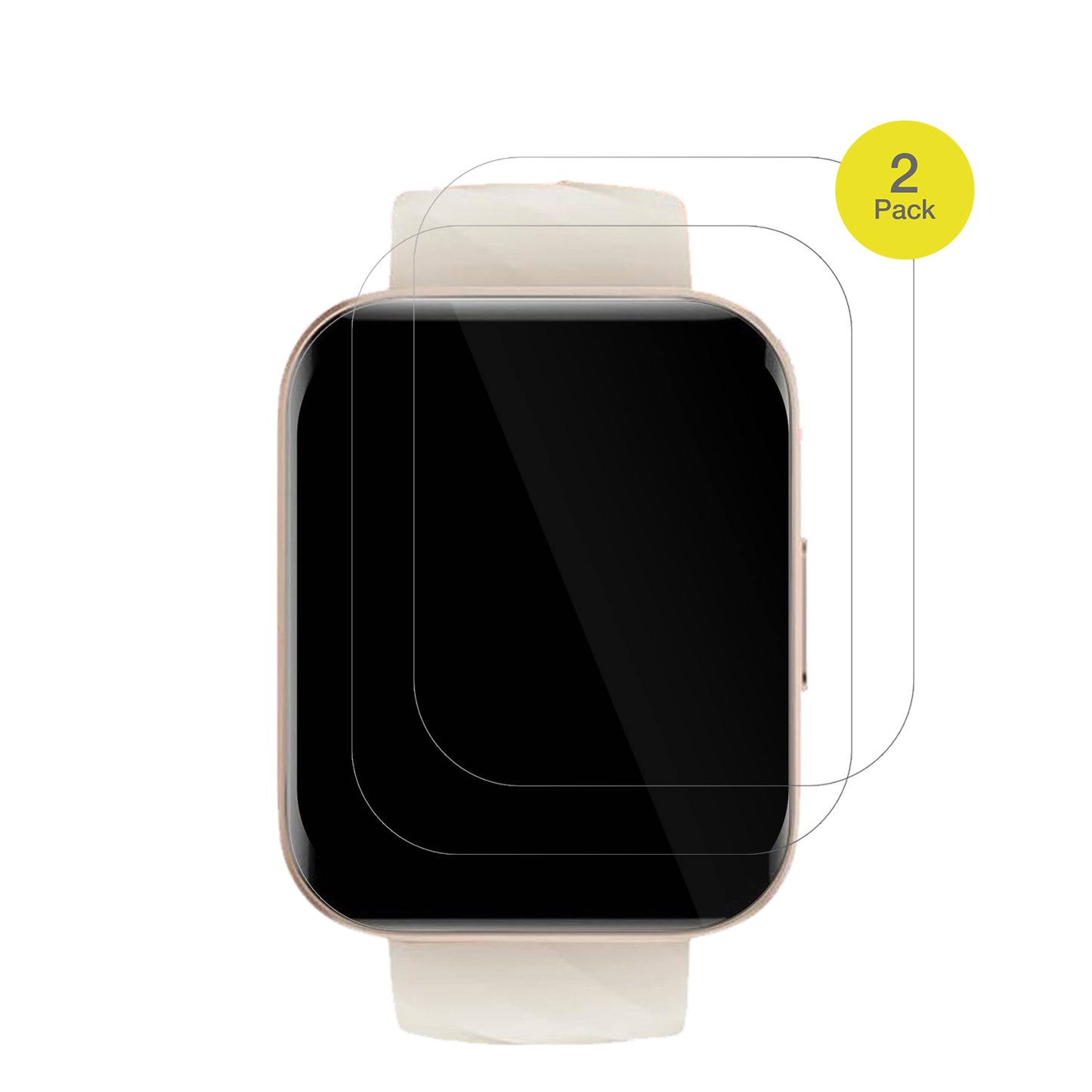 2x 3D Full Cover Schutzfolie für Mutoy Smartwatch 1.69 Zoll