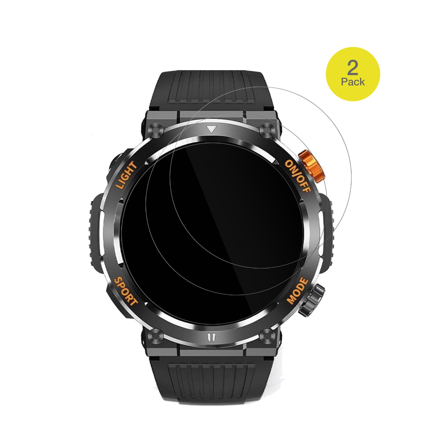 2x 3D Full Cover Schutzfolie für MEGALITH K52 Fitness Tracker