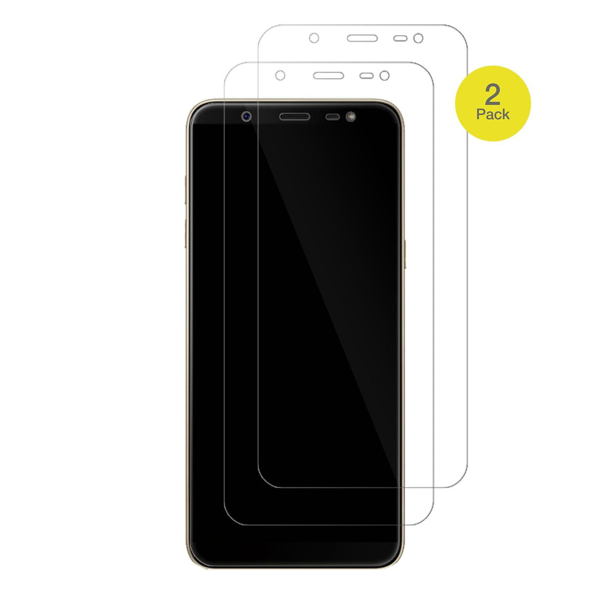 2x Screen Protector for Samsung Galaxy J8 Protective Film covers 100% dipos Flex