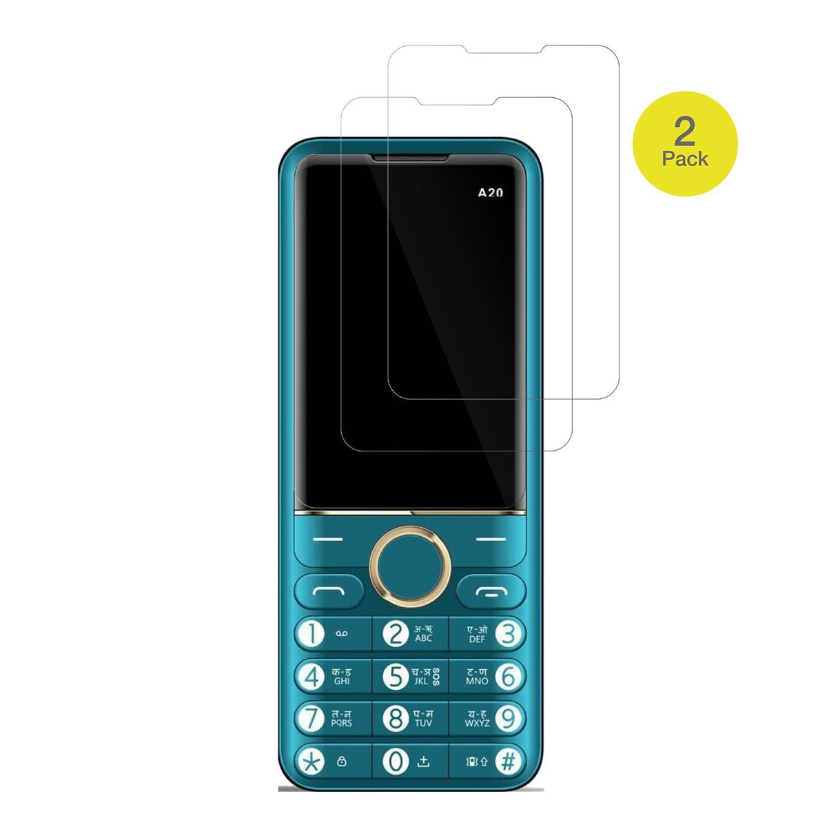 2x Screen Protector for Cellecor A20 Protective Film covers 100% dipos Flex