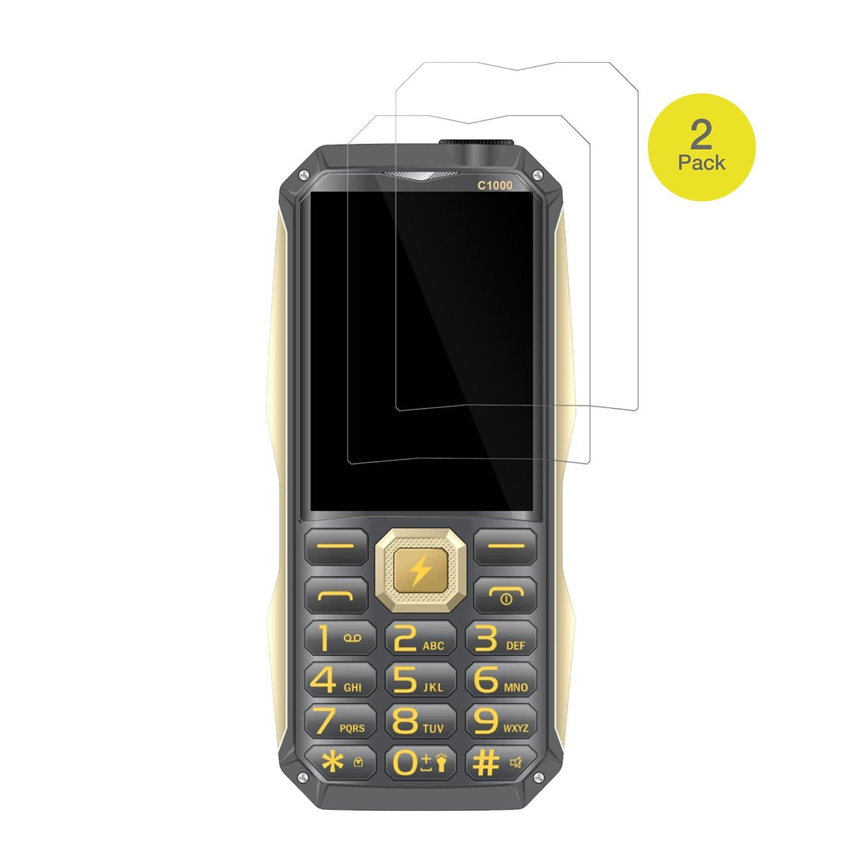 2x Screen Protector for Cellecor C1000 Protective Film covers 100% dipos Flex