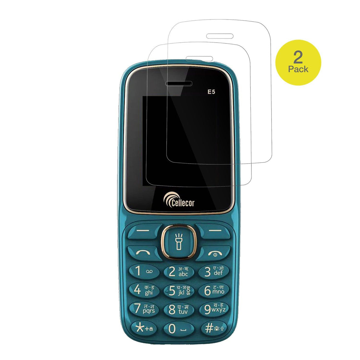 2x Screen Protector for Cellecor E5 Protective Film covers 100% dipos Flex