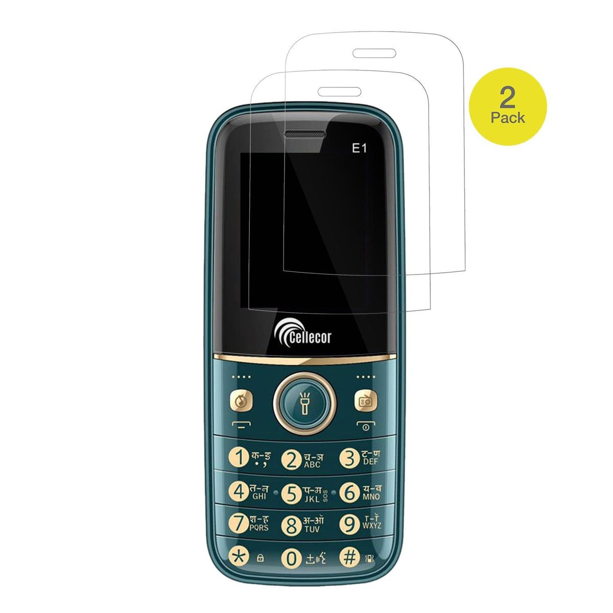 2x Screen Protector for Cellecor E1 Protective Film covers 100% dipos Flex