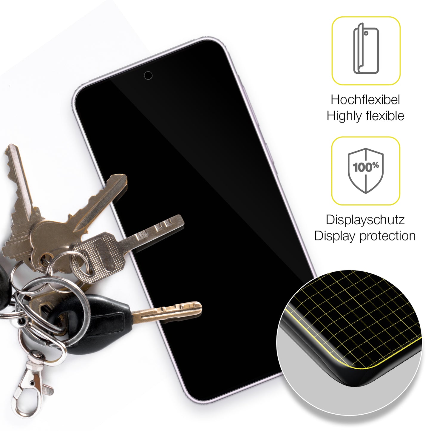 2x 3D Full Cover Schutzfolie für Samsung Galaxy A35 5G