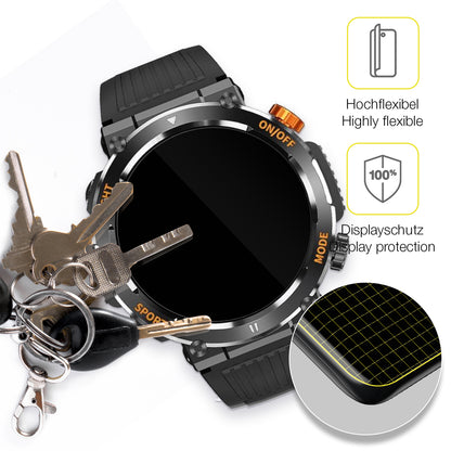 2x 3D Full Cover Schutzfolie für MEGALITH K52 Fitness Tracker