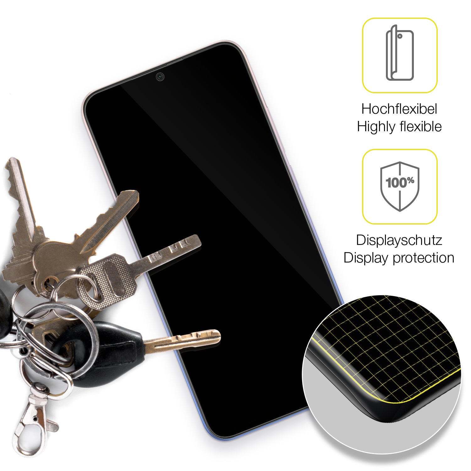dipos Displayschutz für Xiaomi Redmi 9 Activ, transparente Oberfläche, geringe Dicke und perfekte Passform