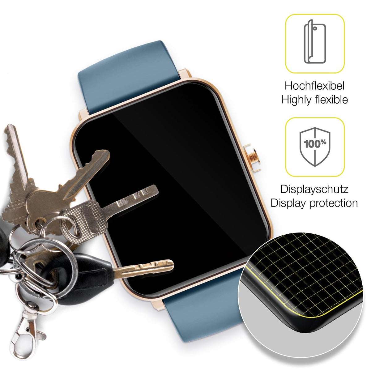 3x Screen Protector for Huakua  G50 Smartwatch Protective Film covers 100% dipos
