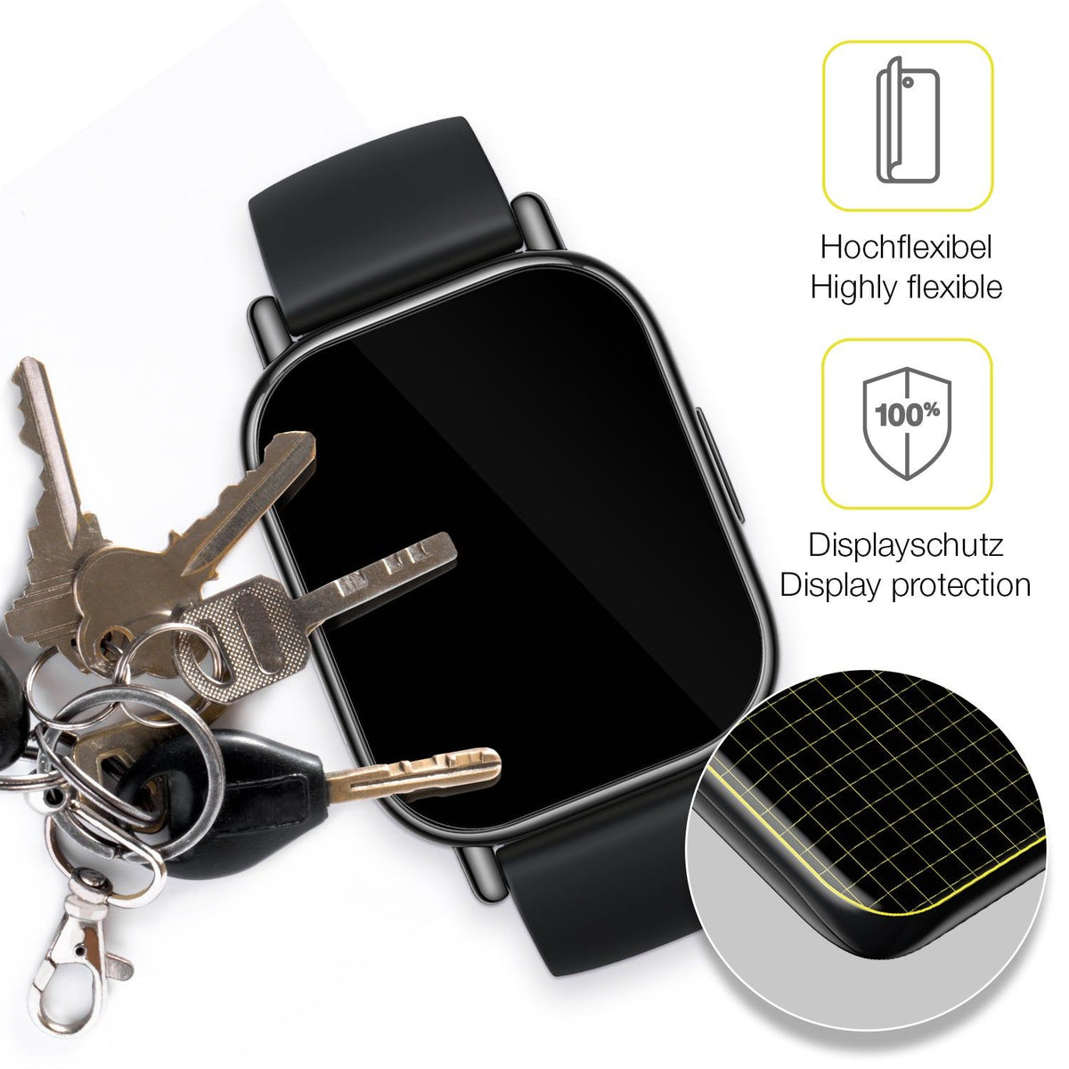 2x Screen Protector for Xiaomi Redmi Watch 5 Active Protective Film covers 100%