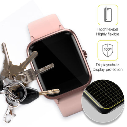 2x Screen Protector for Hama 5910 Smartwatch Protective Film covers 100% dipos