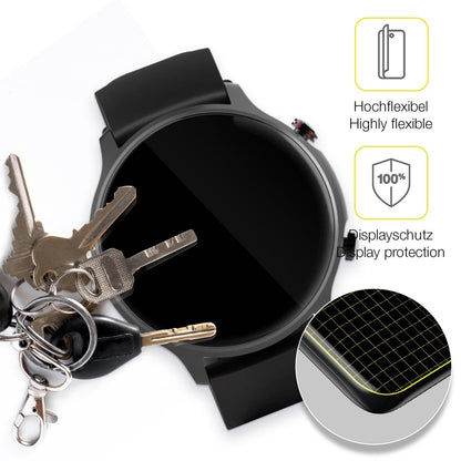 2x Screen Protector for Hama 6910 Smartwatch Protective Film covers 100% dipos