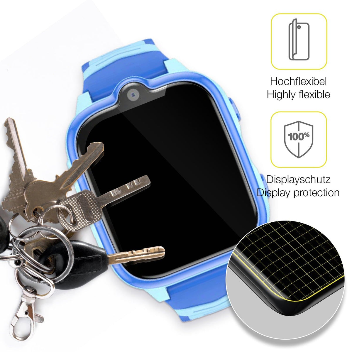 2x Screen Protector for Blackview Z10 Smartwatch 1.83 Zoll Protective Film