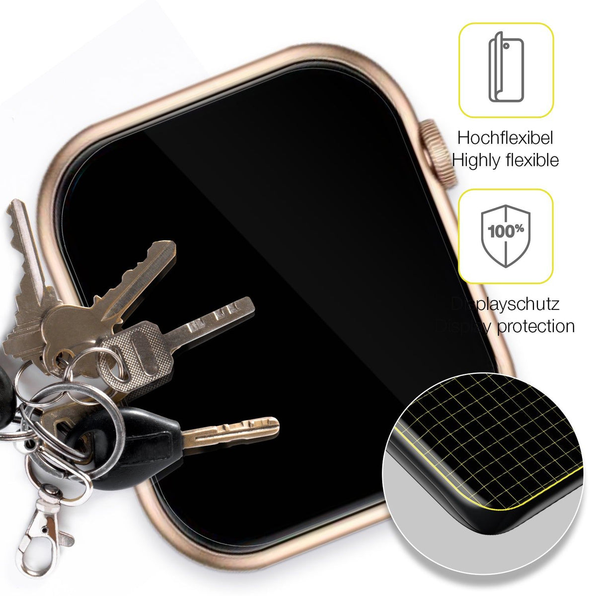 2x Screen Protector for Livlov QX7PRO Protective Film covers 100% dipos Flex