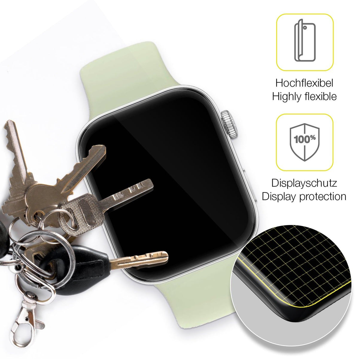 2x Screen Protector for Huawei Watch Fit 3 1.82 Zoll Protective Film covers
