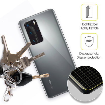 2x Screen Protector for Huawei P40 Pro Rückseite Protective Film covers 100%
