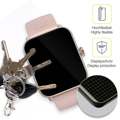 2x Screen Protector for Hama Smartwatch 6010 Protective Film covers 100% dipos