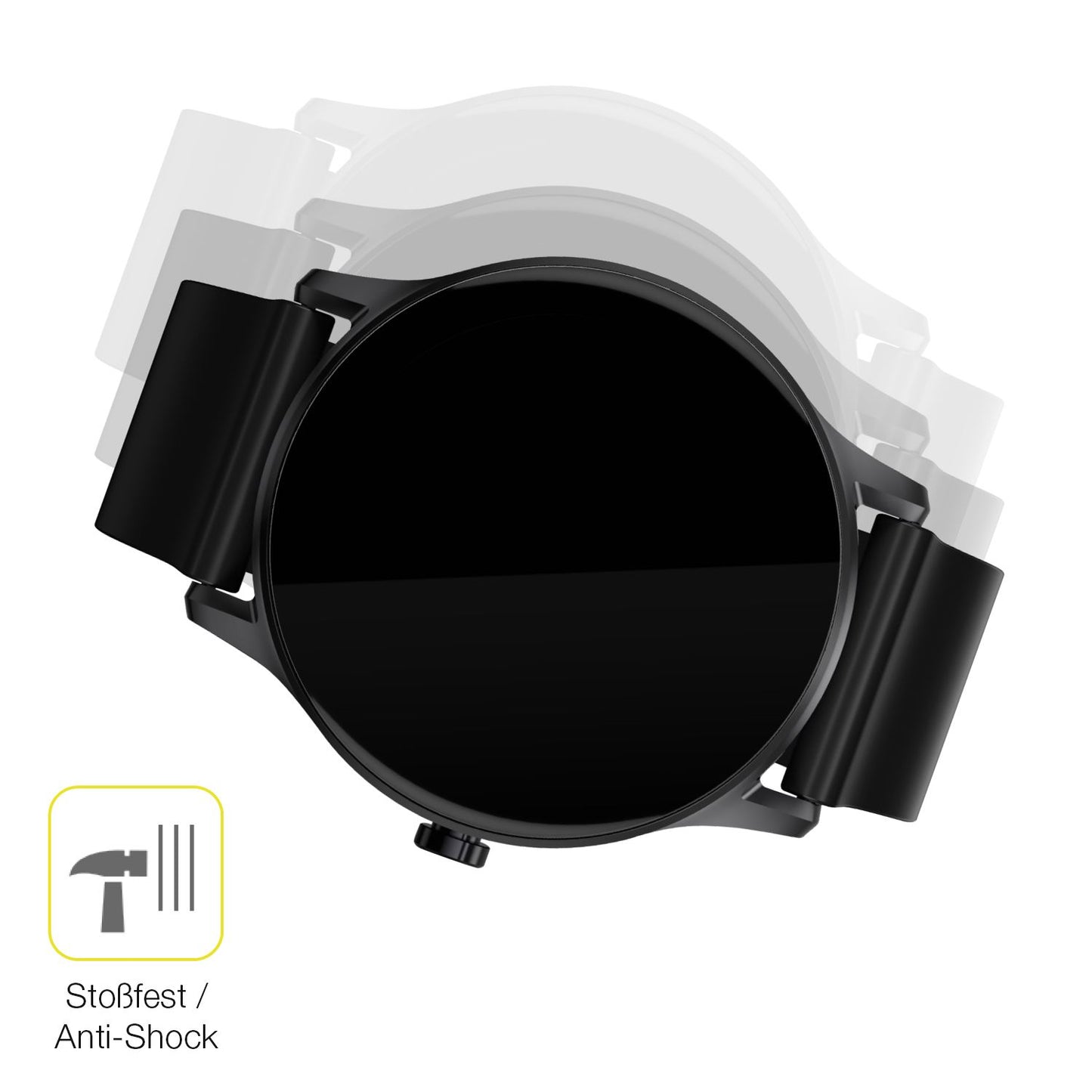 Schutz gegen Kratzer auf dem Haylou GS Smartwatch Glas durch Schlüssel oder Ähnliches
