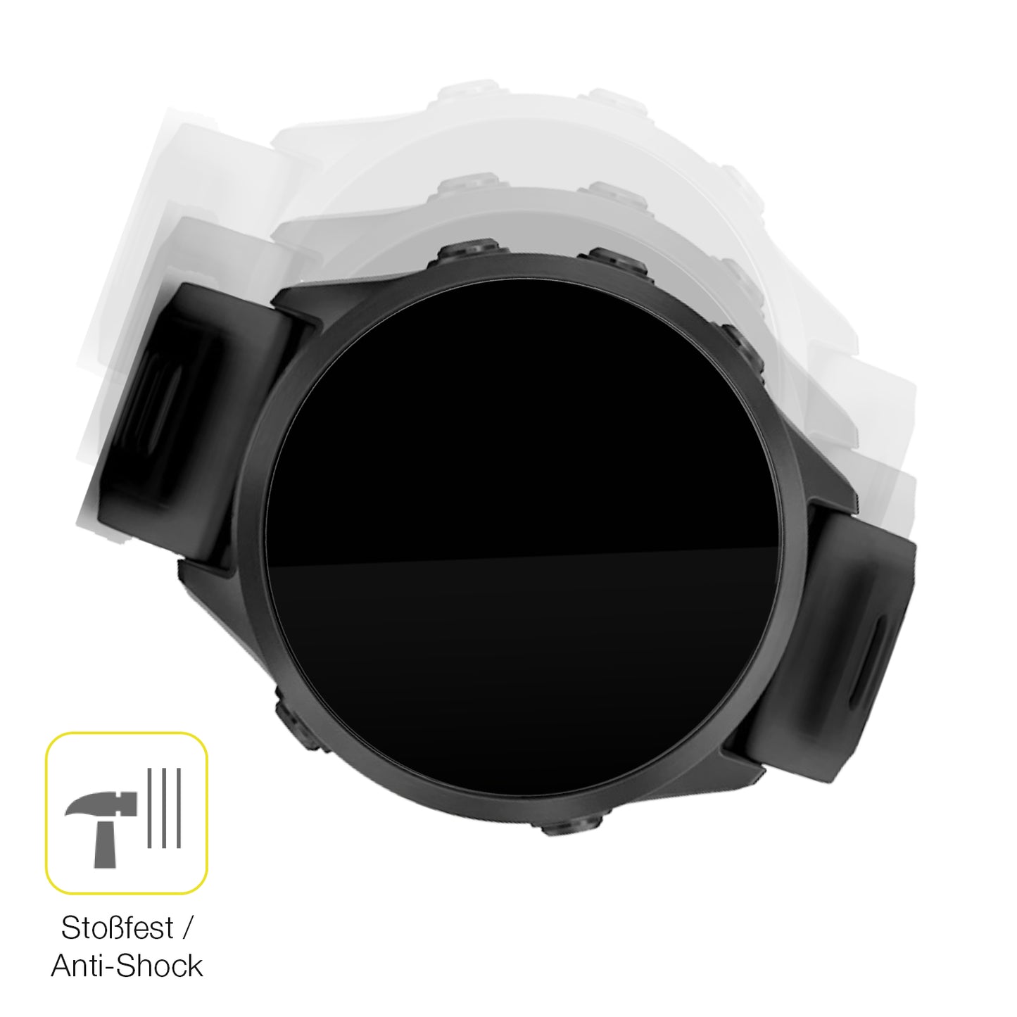 2x 3D Full Cover Schutzfolie für Garmin Forerunner 570 47mm