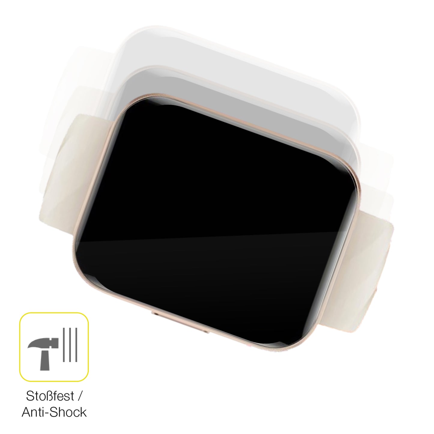 2x 3D Full Cover Schutzfolie für Mutoy Smartwatch 1.69 Zoll