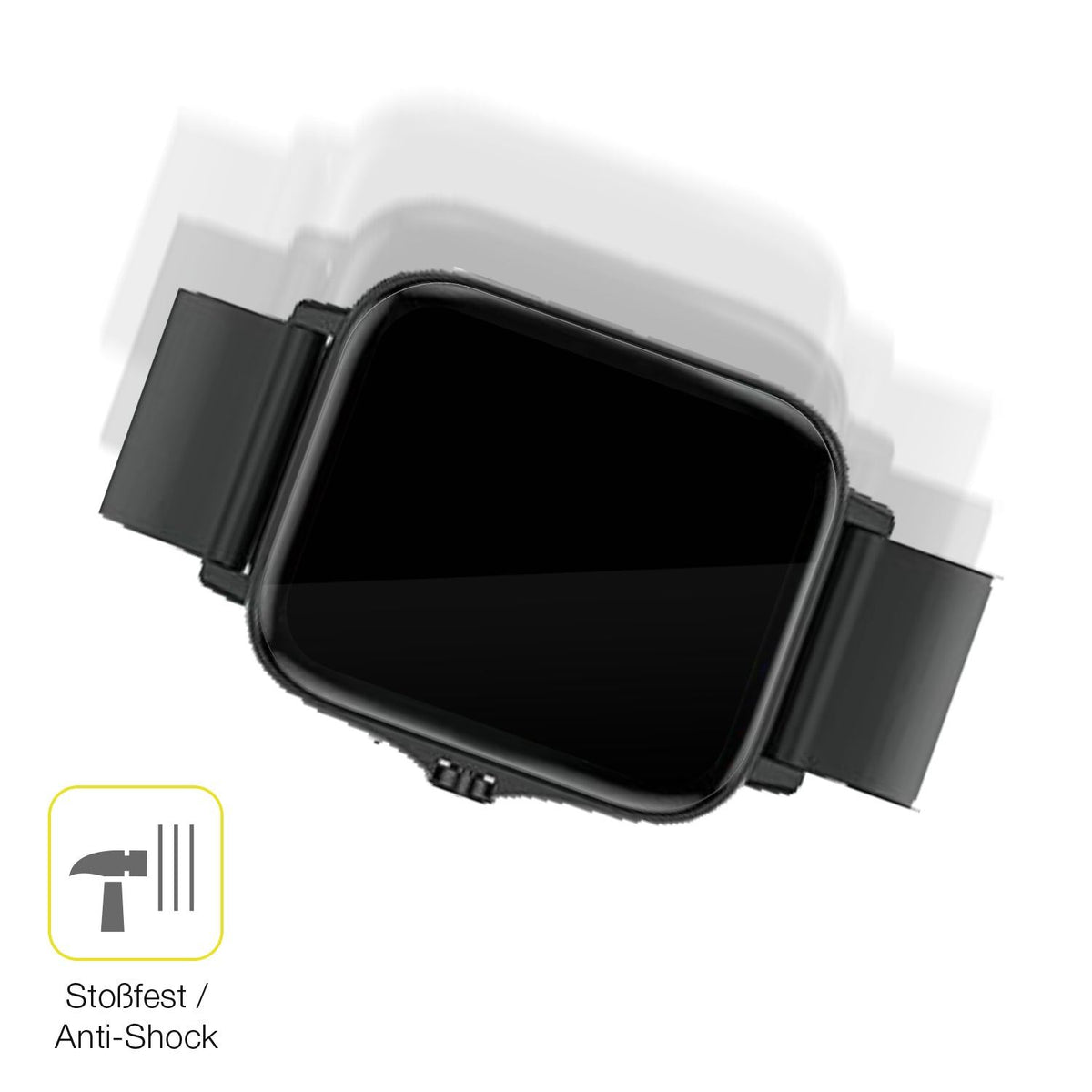 3x Screen Protector for Kaseemi 1,7 inch Smartwatch Protective Film covers 100%