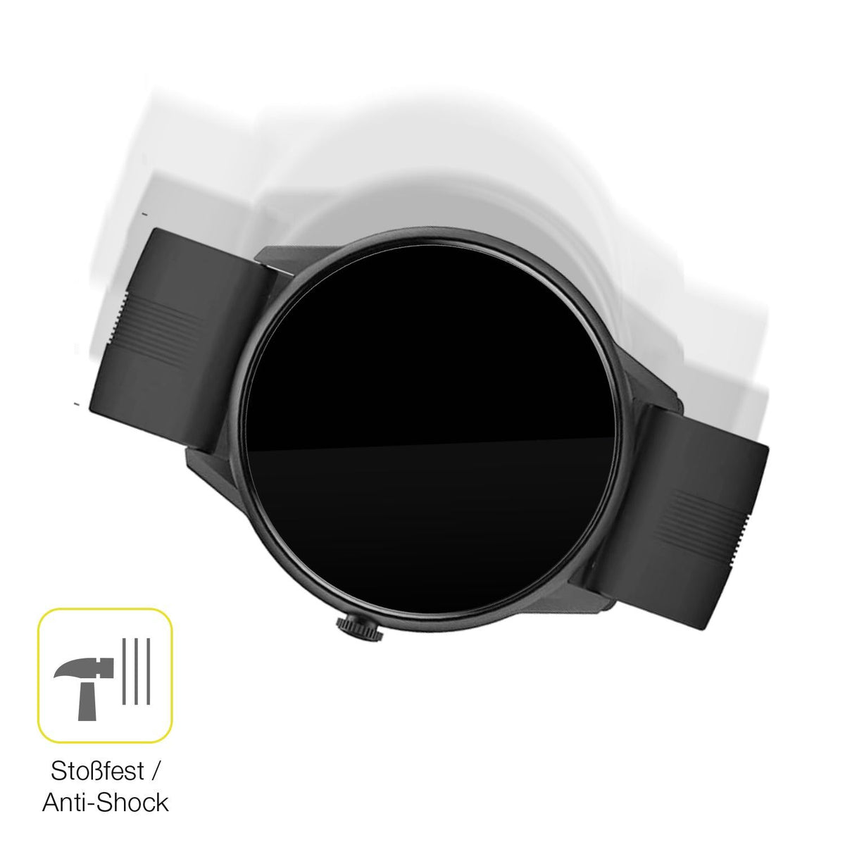 2x Screen Protector for Lytimes  1,3 inch Smartwatch Protective Film covers 100%